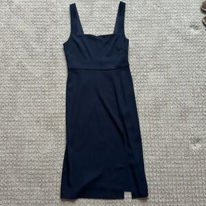 Barton/Aritzia Navy Blue Square Neck Dress